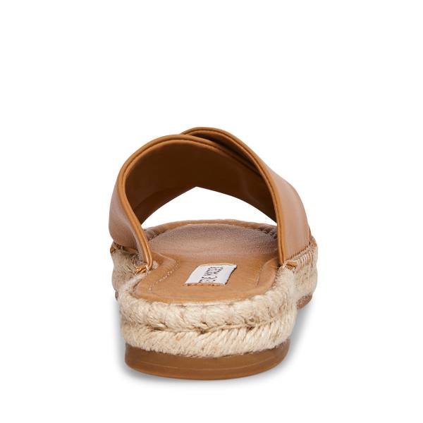 σανδαλια γυναικεια Steve Madden Brienna Tan δερματινα καφε | SM-538HI