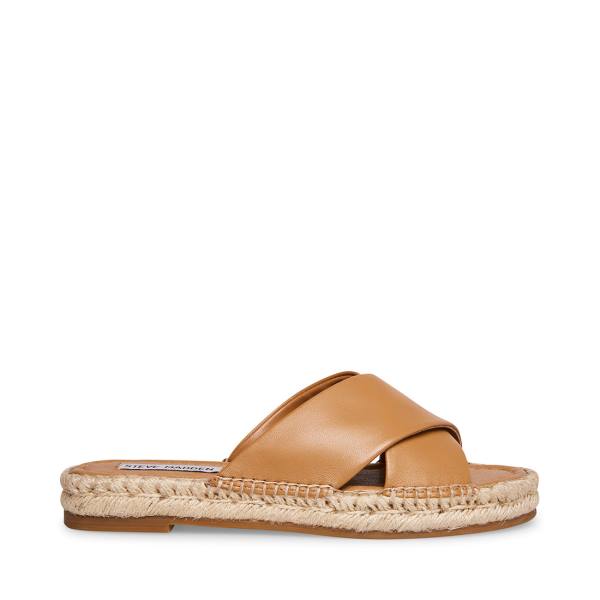 σανδαλια γυναικεια Steve Madden Brienna Tan δερματινα καφε | SM-538HI