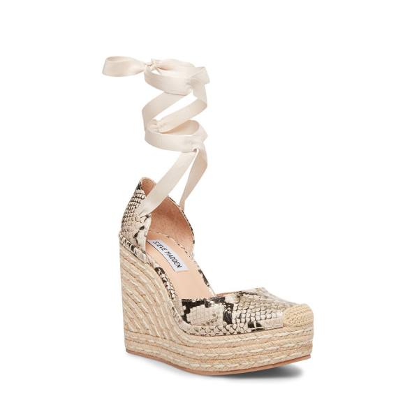 σανδαλια γυναικεια Steve Madden Lani Snake χρυσο χρωμα Snakeskin | SM-072QH