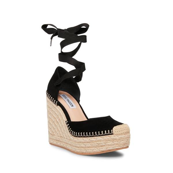 σανδαλια γυναικεια Steve Madden Lani σουετ μαυρα | SM-932JL