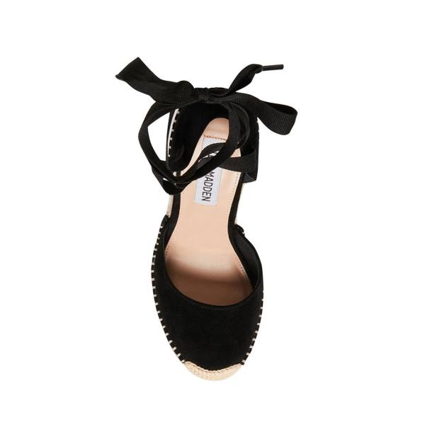 σανδαλια γυναικεια Steve Madden Lani σουετ μαυρα | SM-932JL