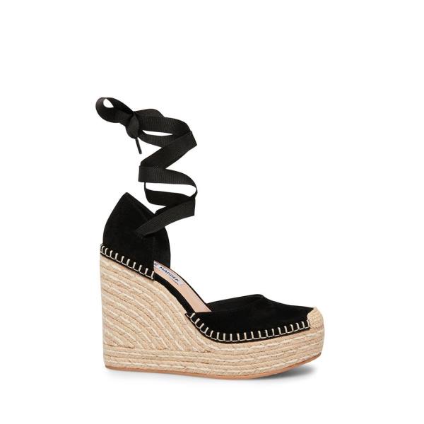 σανδαλια γυναικεια Steve Madden Lani σουετ μαυρα | SM-932JL