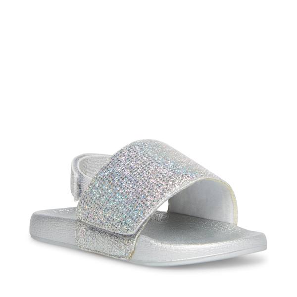 σανδαλια παιδικα Steve Madden Abrooks Glitter ασημι | SM-580XK