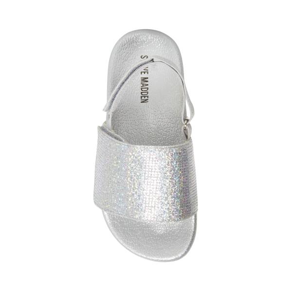 σανδαλια παιδικα Steve Madden Abrooks Glitter ασημι | SM-580XK