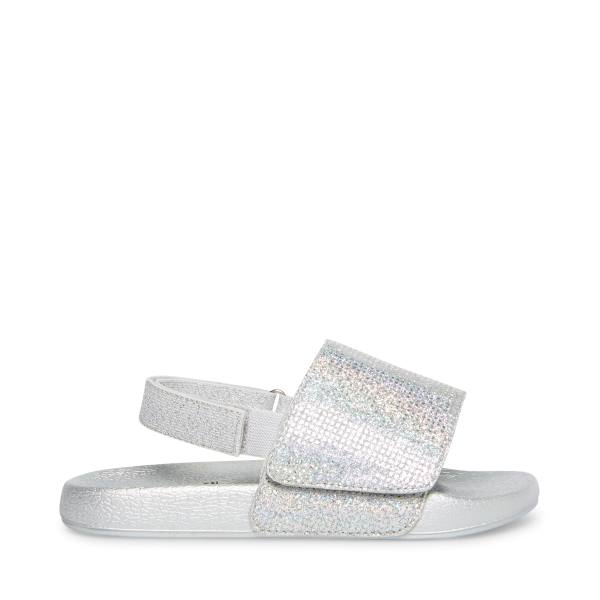 σανδαλια παιδικα Steve Madden Abrooks Glitter ασημι | SM-580XK