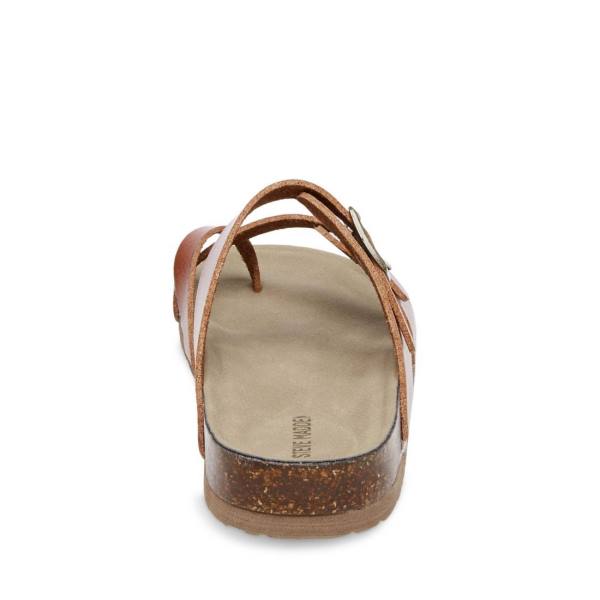 σανδαλια παιδικα Steve Madden Jbeached Cognac καφε | SM-081BO