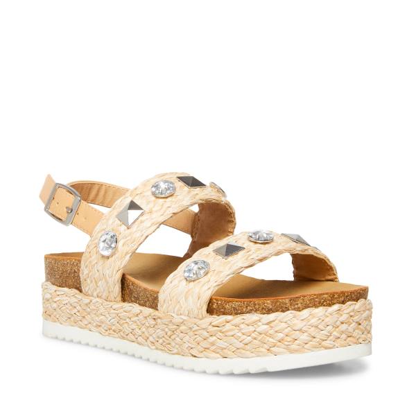 σανδαλια παιδικα Steve Madden Jgemston Raffia καφε | SM-246XL