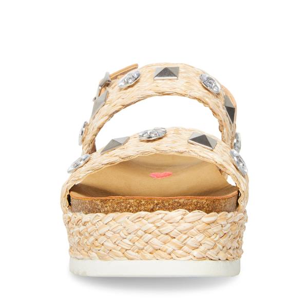 σανδαλια παιδικα Steve Madden Jgemston Raffia καφε | SM-246XL