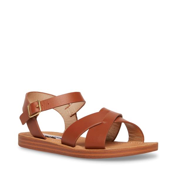 σανδαλια παιδικα Steve Madden Jleague Cognac καφε | SM-341XI