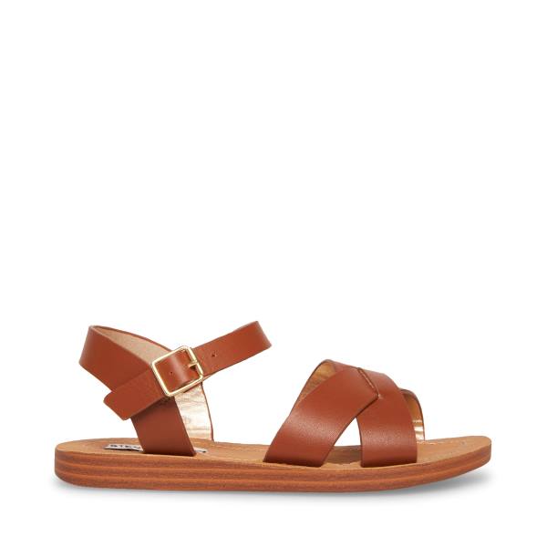 σανδαλια παιδικα Steve Madden Jleague Cognac καφε | SM-341XI