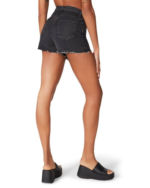 σορτσ γυναικεια Steve Madden Black Denim Skort μαυρα | SM-569SA