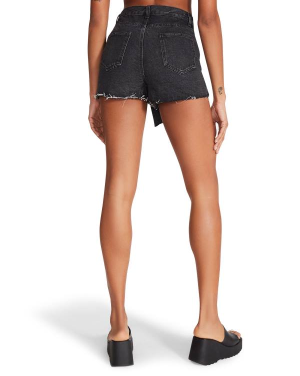 σορτσ γυναικεια Steve Madden Black Denim Skort μαυρα | SM-569SA