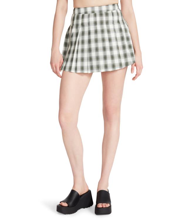 φουστεσ γυναικεια Steve Madden Plaid Pleated Mini πρασινο | SM-372NH