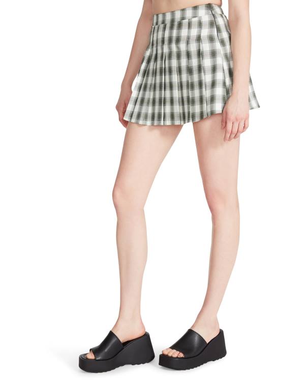 φουστεσ γυναικεια Steve Madden Plaid Pleated Mini πρασινο | SM-372NH