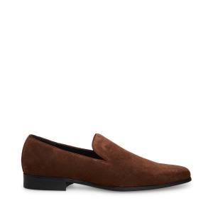 Loafers ανδρικα Steve Madden Parigi σουετ καφε | SM-689SA