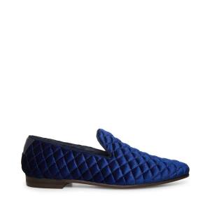 Loafers ανδρικα Steve Madden Quintin Velvet μπλε | SM-728UC