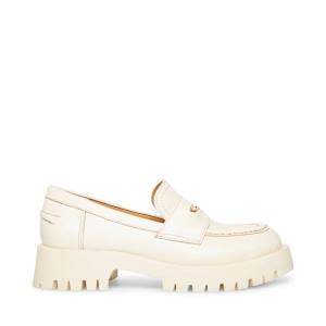 Loafers γυναικεια Steve Madden Lawrence Bone δερματινα Μπεζ | SM-483DQ