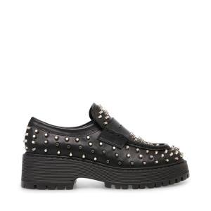 Loafers γυναικεια Steve Madden Malvern Studs μαυρα | SM-930HW