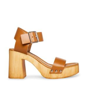 Τακούνια γυναικεια Steve Madden Colada Tan δερματινα Heel καφε | SM-159PM