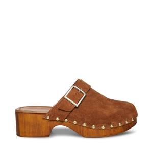 Τακούνια γυναικεια Steve Madden Dana Cognac σουετ Heel καφε | SM-195CX