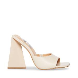 Τακούνια γυναικεια Steve Madden Twists Bone δερματινα Heel Μπεζ | SM-649DS