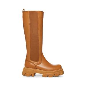 μποτεσ γυναικεια Steve Madden Wayde Tan δερματινα καφε | SM-295HG