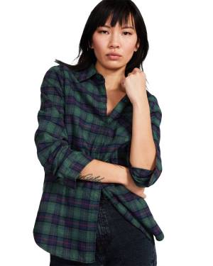 μπουφαν γυναικεια Steve Madden Teddy επενδυση Flannel πρασινο | SM-014DJ