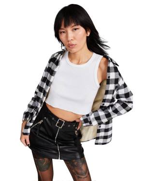 μπουφαν γυναικεια Steve Madden Teddy επενδυση Flannel μαυρα | SM-239OC