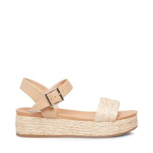 σανδαλια γυναικεια Steve Madden Accord Natural Raffia Μπεζ | SM-168RL