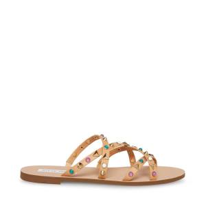 σανδαλια γυναικεια Steve Madden Kelsey Natural Μπεζ Πολύχρωμο | SM-890YR