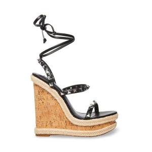 σανδαλια γυναικεια Steve Madden Tinsley μαυρα Πολύχρωμο | SM-592OG